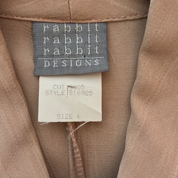 40’s STYLE DRESS Vintage Y2K Very Chic & Classy Tan - Picture 10 of 17